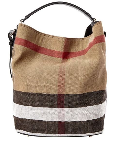 Burberry Medium Check Bucket Bag 